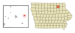 Location of Lawler, Iowa