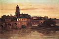 Gustave Courbet: Frankfurt nad Mohanem se Starým mostem od Sachsenhausenu, 1858