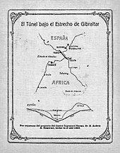 Proxecto de túnel baixo o Estreito de Xibraltar, 1883.