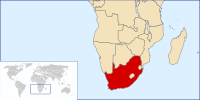 Locatie van Republiek van Zuid-Afrika / Republiek van Suid-Afrika / Republic of South Africa