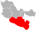 Localización de Arrondissements im Département Moselle