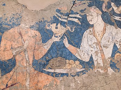 Banquet sogdià. Murals de Penjikent, segles v-viii