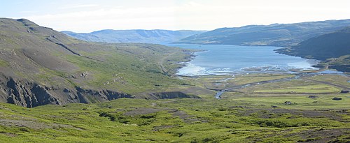 Séð niður í Þorskafjörð af Þorskafjarðarheiði.