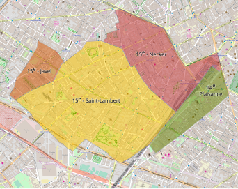 Aufteilung des Gemeindegebiets im Jahr 1859 zwischen den damaligen Arrondissement