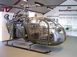 Alouette II należący do Bundeswehry