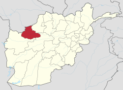 巴德吉斯省在阿富汗的位置