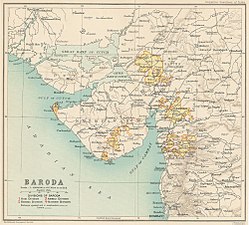 Negara Baroda pada 1901.
