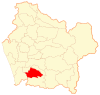 Location of Gorbea commune in the Araucanía Region