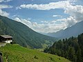 Panorama of the High Ayas valley seen from Bisous hamlet