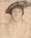 Генри Ховард, граф Суррей. 1533. Бумага, тушь, перо, сангина. Королевская коллекция, Виндзор