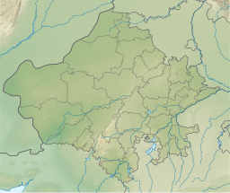 Location of Pachpadra lake within Rajasthan