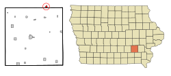 Location of North English, Iowa