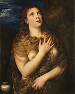 Titian Mary Magdalene. 84 x 69 cm.