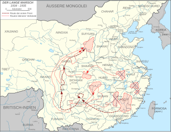 Verlauf des „Langen Marsches“