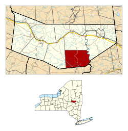 Location in Montgomery County and the state of New York.