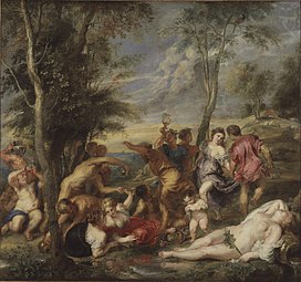 Bacchanal op Andros (±1635); Nationalmuseum te Stockholm