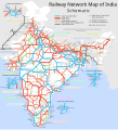 بھارتی ریلوے دا نقشہ