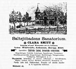 Saltsjöbadens sanatorium i Saltsjöbadens Tidning 1896.