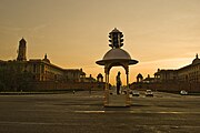 Vijay Chowk at Kartavya Path, with Secretariat Building in the background, New Delhi, the venue of the Beating Retreat ceremony