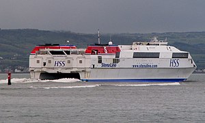 Stena Voyager leaving Belfast