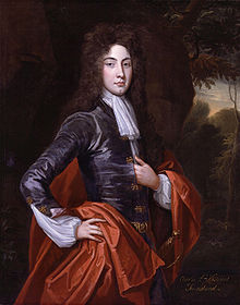 An oil painting of a man in eighteenth century dress