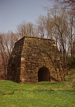 The Laurel Hill Furnace, a historic landmark in St. Clair Township