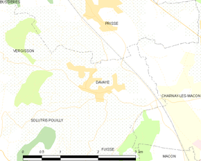 Poziția localității Davayé