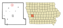 Location of Defiance, Iowa