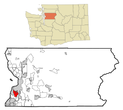 Location of Lake Stickney, Washington