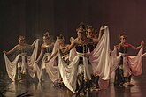 Bedhaya, a classical Javanese dance, known for its intricate and graceful movements.