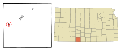 Location within Comanche County and Kansas