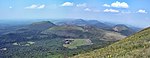 View of the Chaîne des Puys from Puy de Dôme.