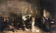 庫爾貝 ,《畫室：概括了我七年藝術和道德生活的真實寓喻》 , 1855年
