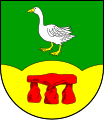 Gans auf Feld: Goosefeld, Schleswig-Holstein