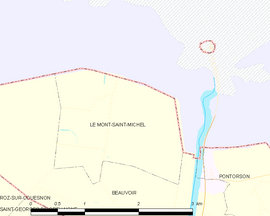 Mapa obce Le Mont-Saint-Michel