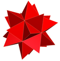 Icosaedru augmentat cu piramide triunghiulare pe fiecare față; adică este un Kleetop al icosaedrului. Această interpretare este exprimată de numele „triakis”.[4]