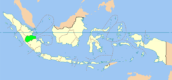 Kaart van de provincie in Indonesië