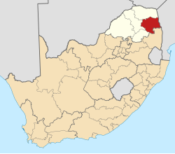 Location in South Africa