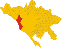 Localisation de Fiumicino