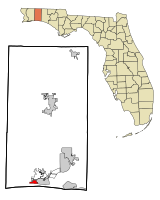 Location in Okaloosa County and the state of Florida