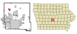 Location of Polk City, Iowa