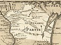 Image 35Wisconsin in 1718, Guillaume de L'Isle map, with the approximate state area highlighted (from Wisconsin)