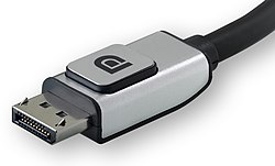 DisplayPort-liitin ja kaapeli