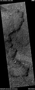 Edge of lava flow, as seen by HiRISE under HiWish program Location is Solis Planum in Phoenicis Lacus quadrangle.