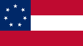 1st National Flag [7, 9, 11, 13 stars[324]] "Stars and Bars"