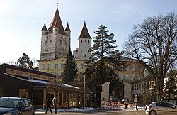 Haag Castle seen from the market square