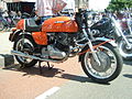 Deze Laverda SF 750 uit 1971 is "aangekleed" met onderdelen van verschillende latere modellen.