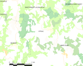 Poziția localității Vitrac