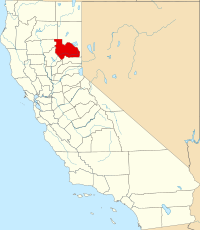 Locatie van Plumas County in Californië