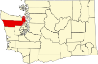 Locatie van Jefferson County in Washington